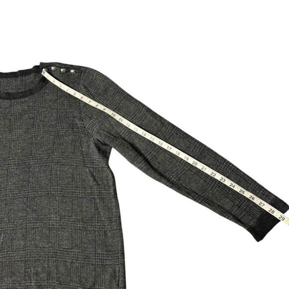 Lauren Ralph Lauren Plaid Size 100% Wool Multi Gray Sweater - Picture 8 of 13